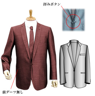 オーダーメイドジャケット,コンポラ1ボタン拝み,イメージ