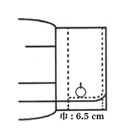 オーダーシャツカフス(袖口)デザイン,Cuff design,レギュラー/小丸 巾6.5cm,イメージ