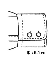オーダーシャツカフス(袖口)デザイン,Cuff design,レギュラー/小丸 2ボタン 巾6.5cm,イメージ