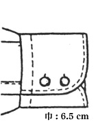 オーダーシャツカフス(袖口)デザイン,Cuff design,ラウンド/大丸 2ボタン 巾6.5cm,イメージ