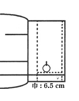 オーダーシャツカフス(袖口)デザイン,Cuff design,スクエア/角 巾6.5cm,イメージ